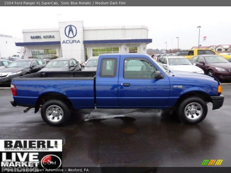 Sonic Blue Metallic / Medium Dark Flint 2004 Ford Ranger XL SuperCab