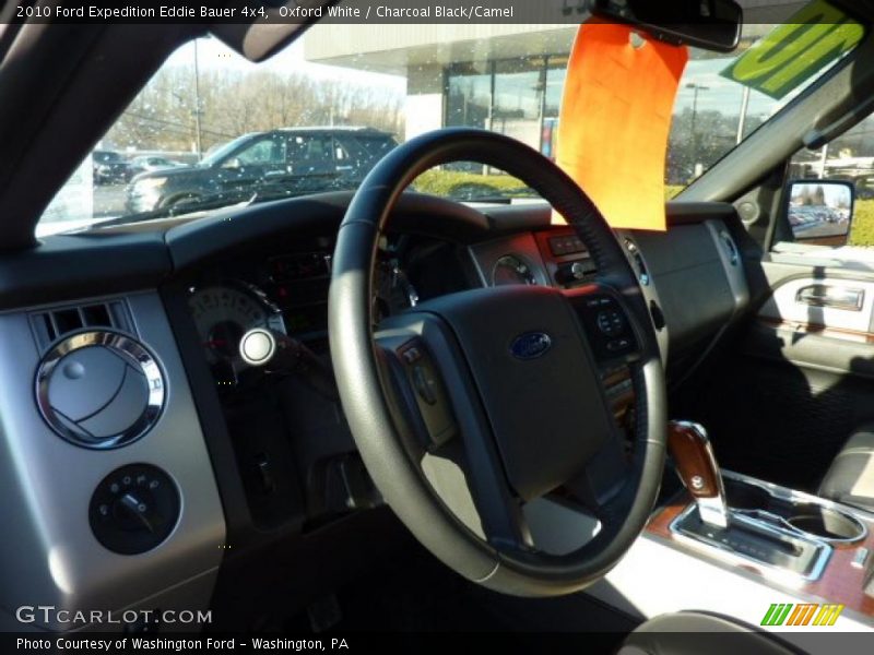 Oxford White / Charcoal Black/Camel 2010 Ford Expedition Eddie Bauer 4x4