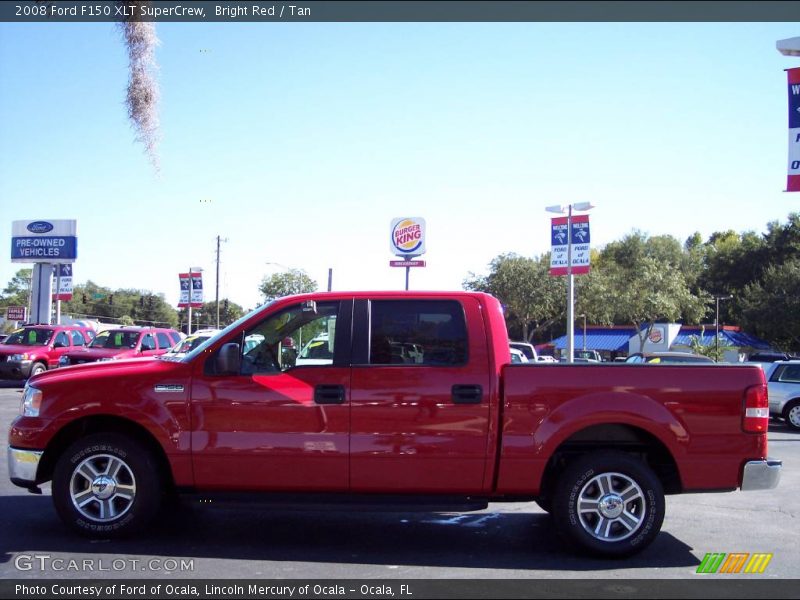 Bright Red / Tan 2008 Ford F150 XLT SuperCrew