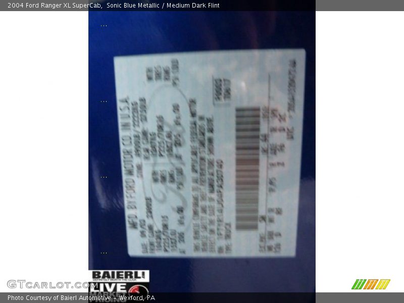 Sonic Blue Metallic / Medium Dark Flint 2004 Ford Ranger XL SuperCab