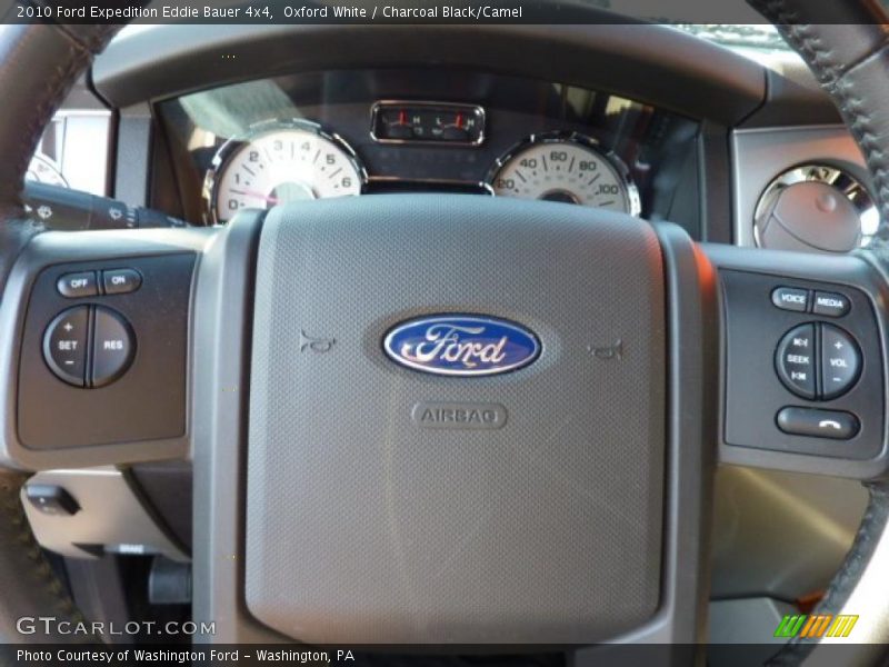 Oxford White / Charcoal Black/Camel 2010 Ford Expedition Eddie Bauer 4x4