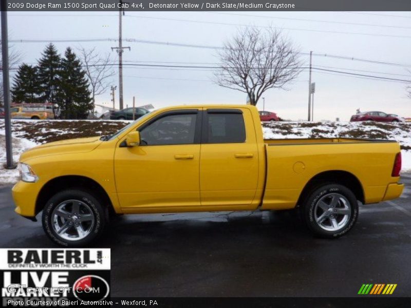 Detonator Yellow / Dark Slate/Medium Graystone 2009 Dodge Ram 1500 Sport Quad Cab 4x4