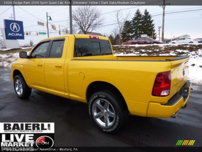 Detonator Yellow / Dark Slate/Medium Graystone 2009 Dodge Ram 1500 Sport Quad Cab 4x4