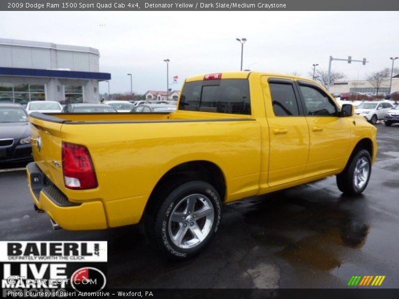 Detonator Yellow / Dark Slate/Medium Graystone 2009 Dodge Ram 1500 Sport Quad Cab 4x4