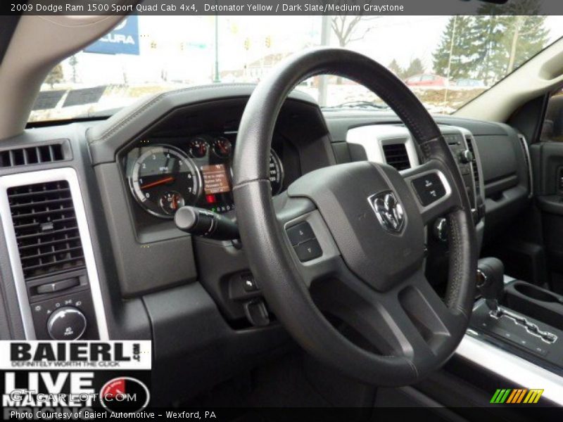Detonator Yellow / Dark Slate/Medium Graystone 2009 Dodge Ram 1500 Sport Quad Cab 4x4