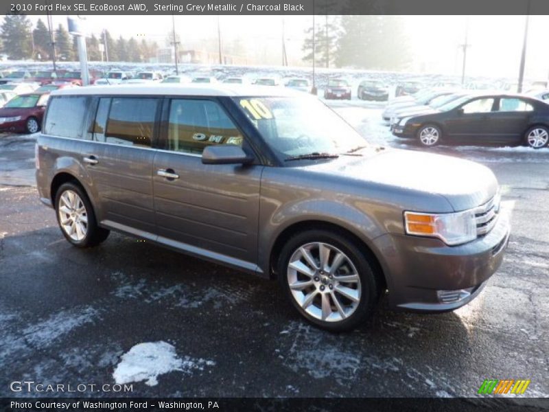 Sterling Grey Metallic / Charcoal Black 2010 Ford Flex SEL EcoBoost AWD