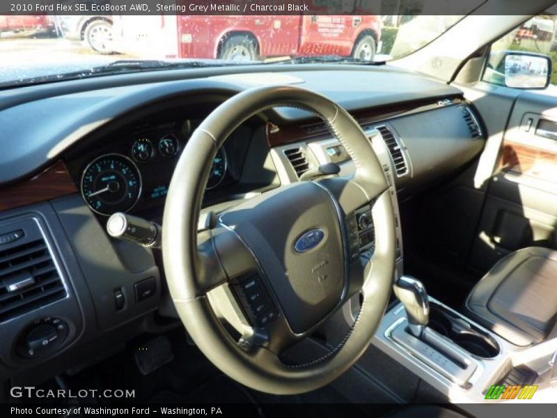 Sterling Grey Metallic / Charcoal Black 2010 Ford Flex SEL EcoBoost AWD