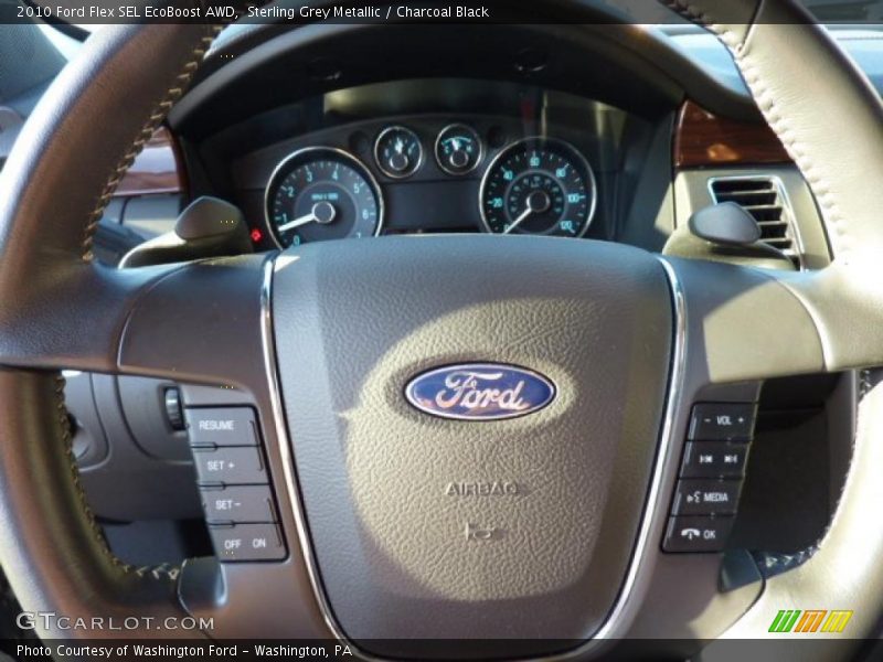 Sterling Grey Metallic / Charcoal Black 2010 Ford Flex SEL EcoBoost AWD