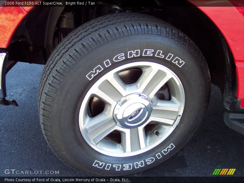 Bright Red / Tan 2008 Ford F150 XLT SuperCrew