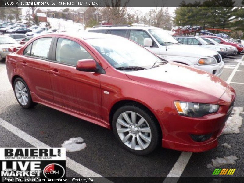 Rally Red Pearl / Black 2009 Mitsubishi Lancer GTS