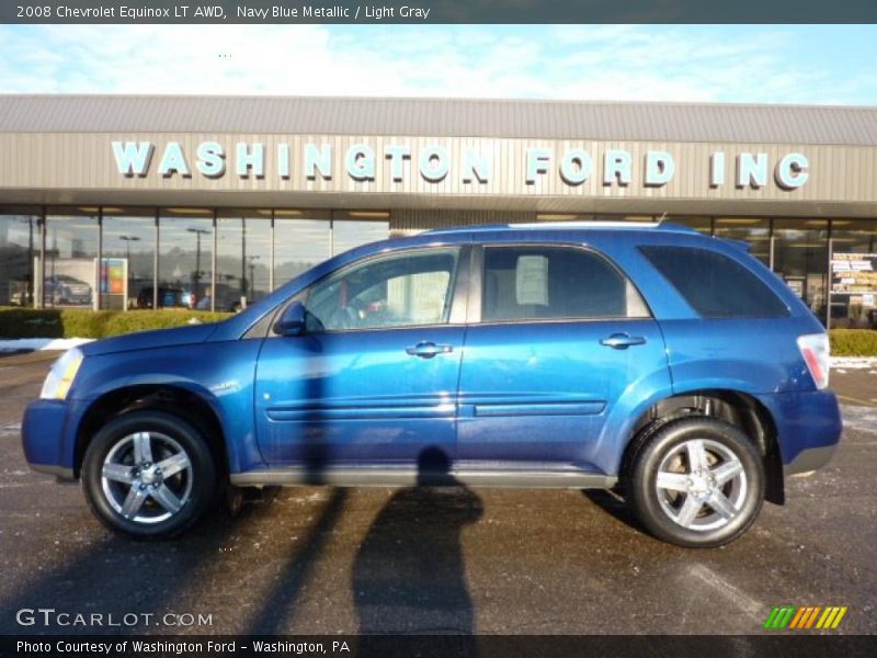 Navy Blue Metallic / Light Gray 2008 Chevrolet Equinox LT AWD