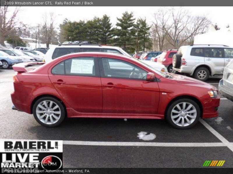 Rally Red Pearl / Black 2009 Mitsubishi Lancer GTS