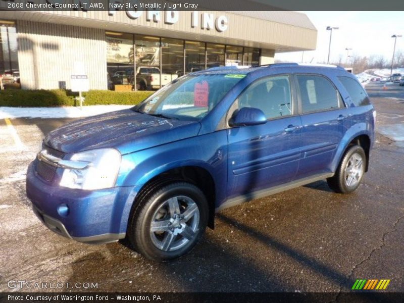 Navy Blue Metallic / Light Gray 2008 Chevrolet Equinox LT AWD