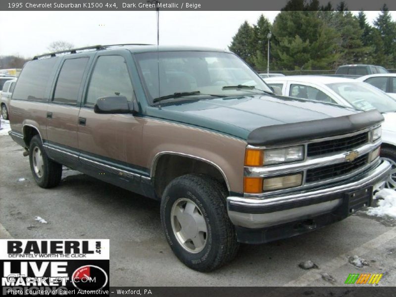 Dark Green Metallic / Beige 1995 Chevrolet Suburban K1500 4x4
