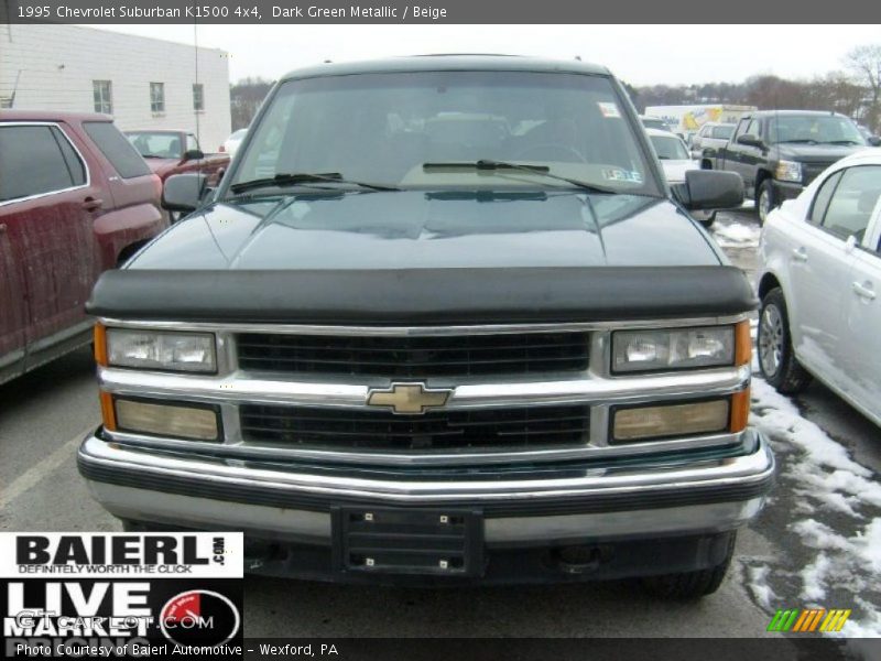 Dark Green Metallic / Beige 1995 Chevrolet Suburban K1500 4x4