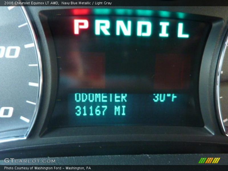 Navy Blue Metallic / Light Gray 2008 Chevrolet Equinox LT AWD
