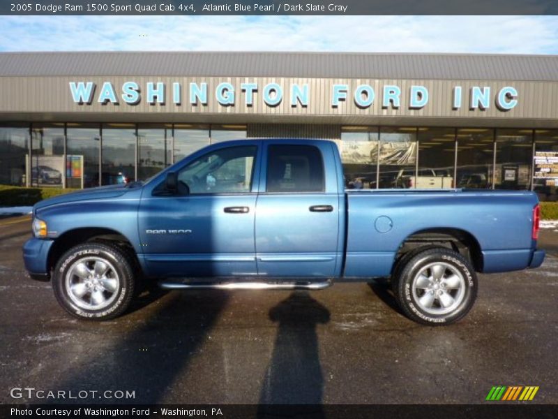 Atlantic Blue Pearl / Dark Slate Gray 2005 Dodge Ram 1500 Sport Quad Cab 4x4