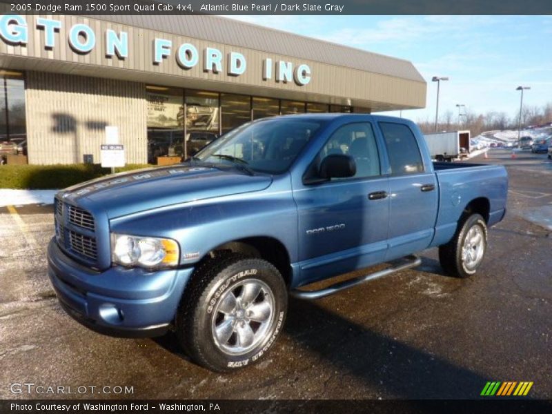 Atlantic Blue Pearl / Dark Slate Gray 2005 Dodge Ram 1500 Sport Quad Cab 4x4