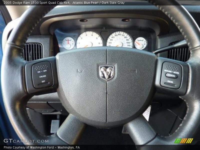 Atlantic Blue Pearl / Dark Slate Gray 2005 Dodge Ram 1500 Sport Quad Cab 4x4
