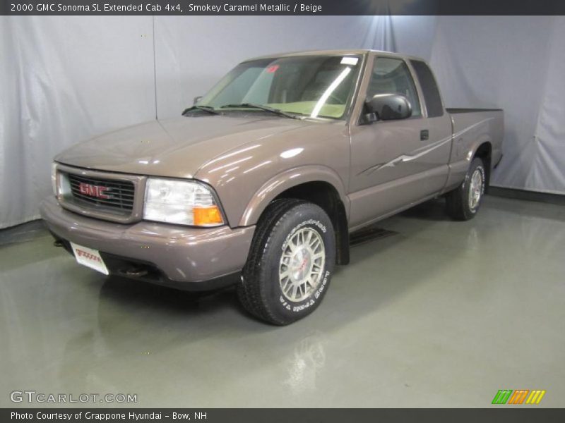 Smokey Caramel Metallic / Beige 2000 GMC Sonoma SL Extended Cab 4x4