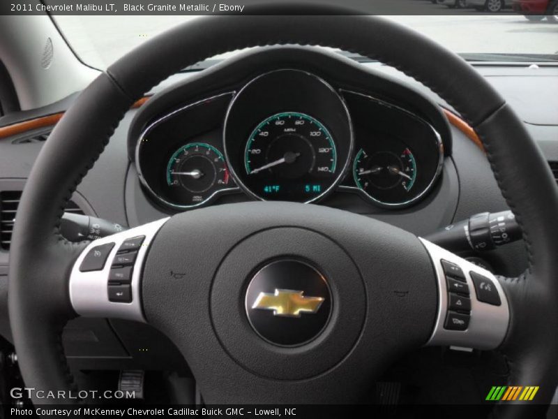 Black Granite Metallic / Ebony 2011 Chevrolet Malibu LT
