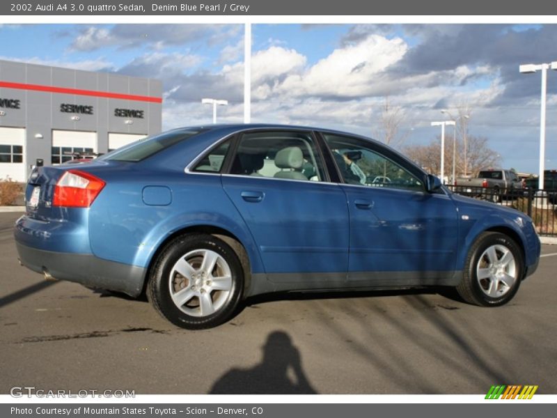 Denim Blue Pearl / Grey 2002 Audi A4 3.0 quattro Sedan