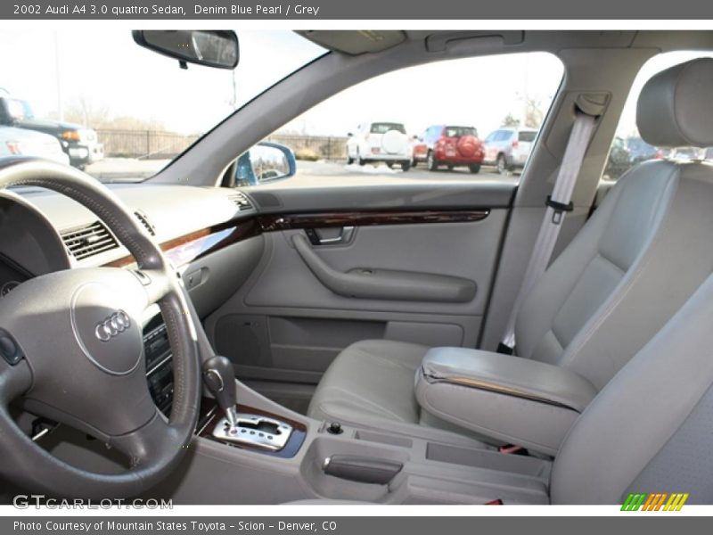Denim Blue Pearl / Grey 2002 Audi A4 3.0 quattro Sedan