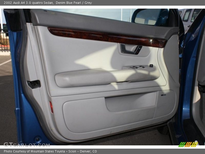 Denim Blue Pearl / Grey 2002 Audi A4 3.0 quattro Sedan