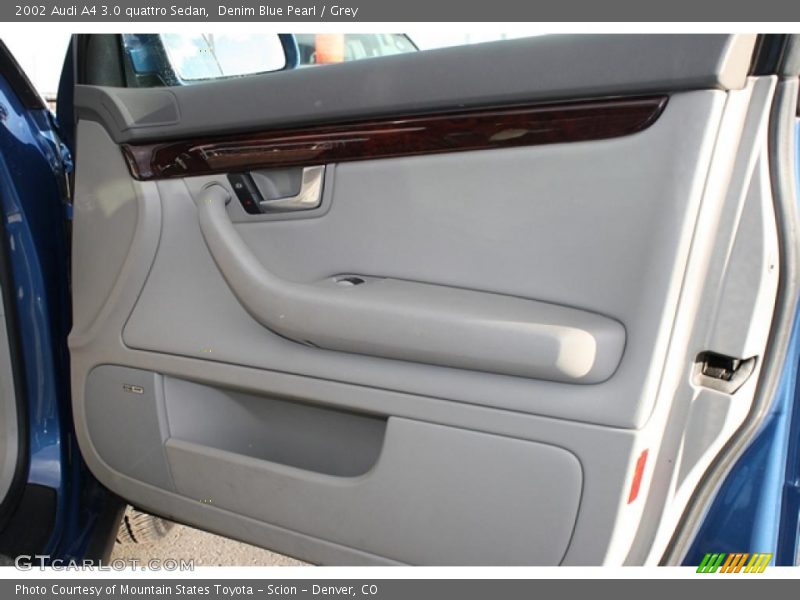 Denim Blue Pearl / Grey 2002 Audi A4 3.0 quattro Sedan