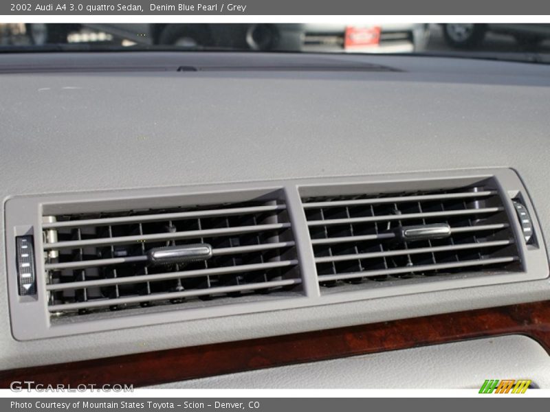 Denim Blue Pearl / Grey 2002 Audi A4 3.0 quattro Sedan