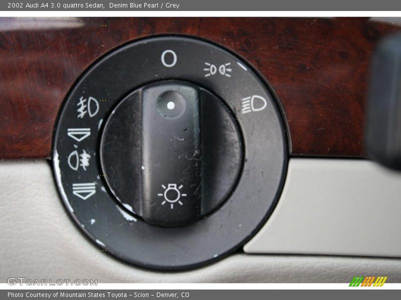 Denim Blue Pearl / Grey 2002 Audi A4 3.0 quattro Sedan