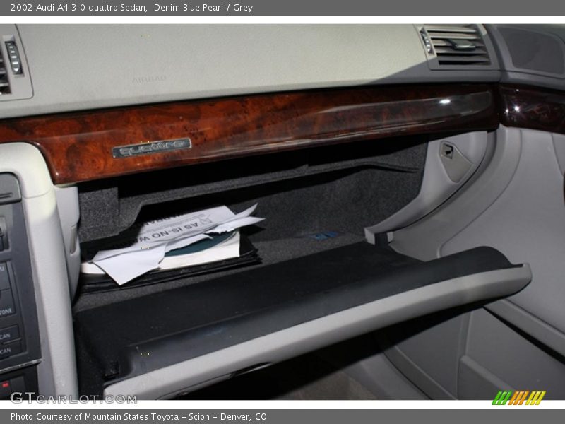 Denim Blue Pearl / Grey 2002 Audi A4 3.0 quattro Sedan