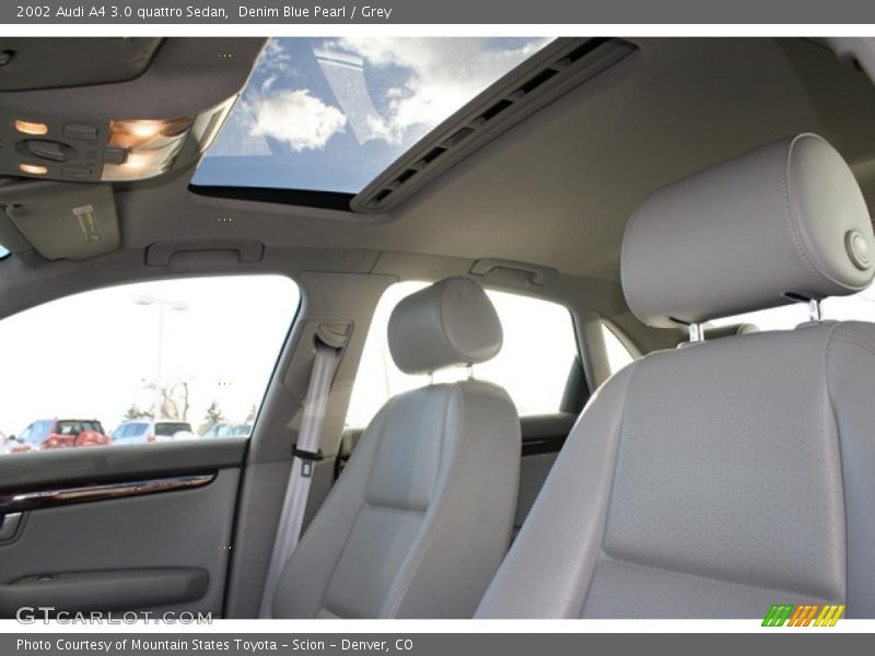 Denim Blue Pearl / Grey 2002 Audi A4 3.0 quattro Sedan