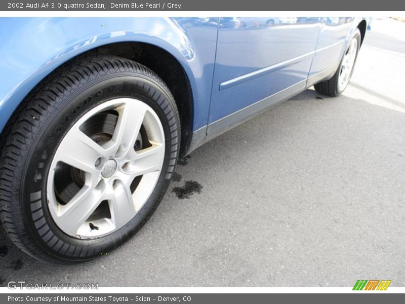 Denim Blue Pearl / Grey 2002 Audi A4 3.0 quattro Sedan