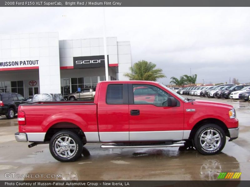 Bright Red / Medium Flint Grey 2008 Ford F150 XLT SuperCab
