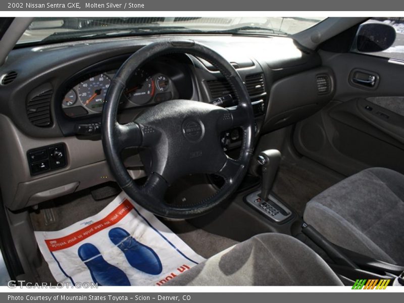 Molten Silver / Stone 2002 Nissan Sentra GXE