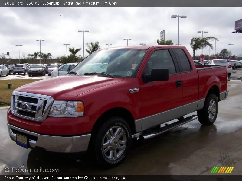 Bright Red / Medium Flint Grey 2008 Ford F150 XLT SuperCab