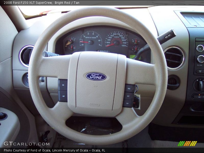 Bright Red / Tan 2008 Ford F150 XLT SuperCrew