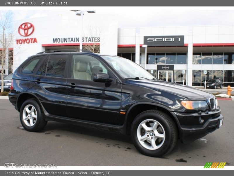 Jet Black / Beige 2003 BMW X5 3.0i