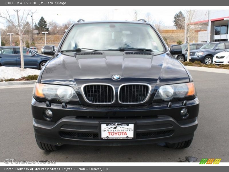 Jet Black / Beige 2003 BMW X5 3.0i