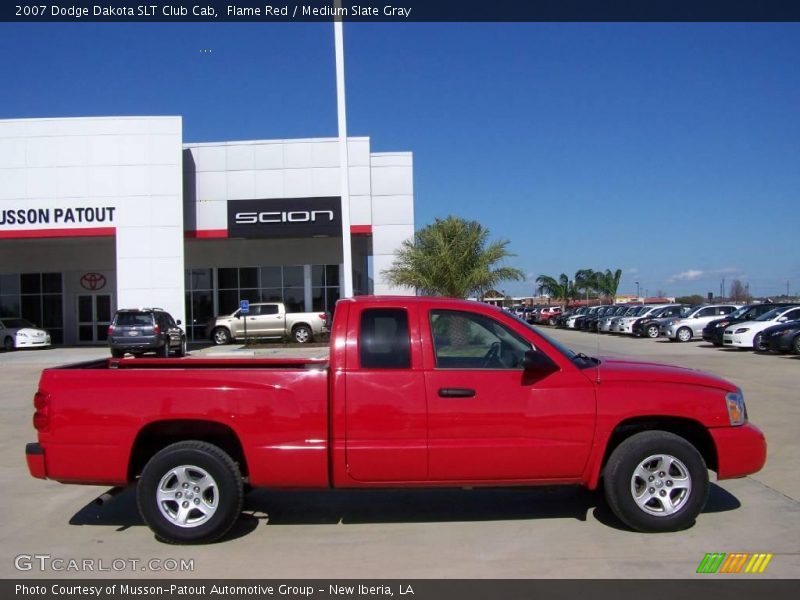 Flame Red / Medium Slate Gray 2007 Dodge Dakota SLT Club Cab