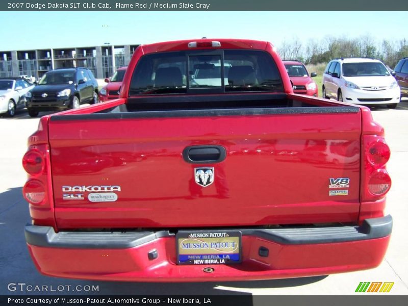 Flame Red / Medium Slate Gray 2007 Dodge Dakota SLT Club Cab