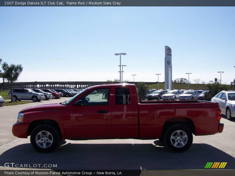 Flame Red / Medium Slate Gray 2007 Dodge Dakota SLT Club Cab