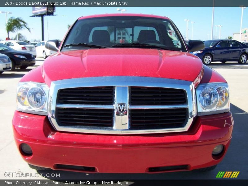 Flame Red / Medium Slate Gray 2007 Dodge Dakota SLT Club Cab