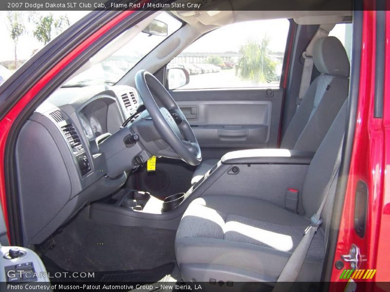 Flame Red / Medium Slate Gray 2007 Dodge Dakota SLT Club Cab