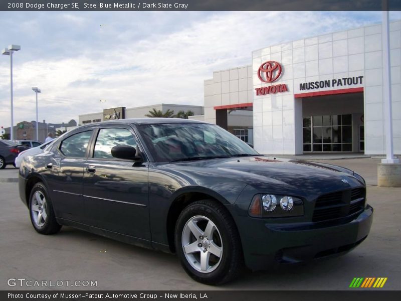 Steel Blue Metallic / Dark Slate Gray 2008 Dodge Charger SE