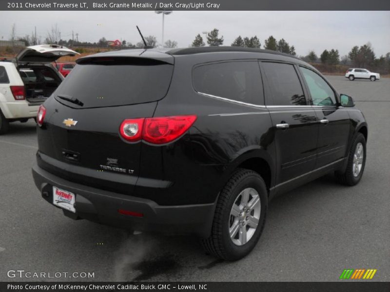 Black Granite Metallic / Dark Gray/Light Gray 2011 Chevrolet Traverse LT