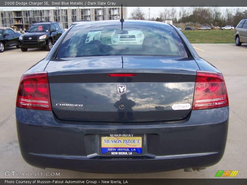 Steel Blue Metallic / Dark Slate Gray 2008 Dodge Charger SE