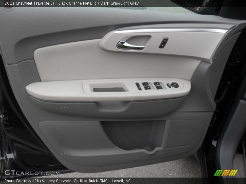 Black Granite Metallic / Dark Gray/Light Gray 2011 Chevrolet Traverse LT