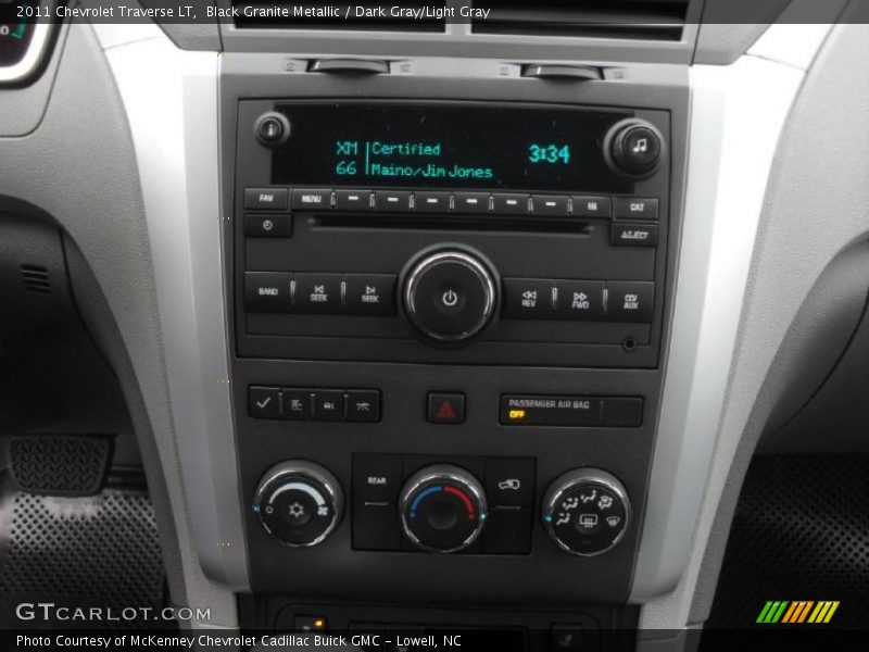 Black Granite Metallic / Dark Gray/Light Gray 2011 Chevrolet Traverse LT